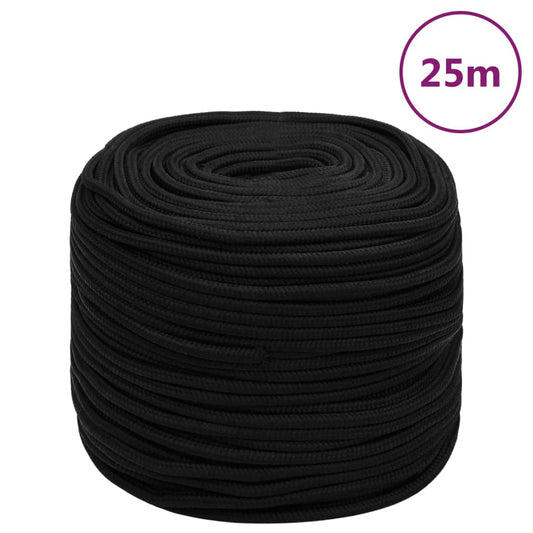 Work Rope Black 6 mm 25 m Polyester