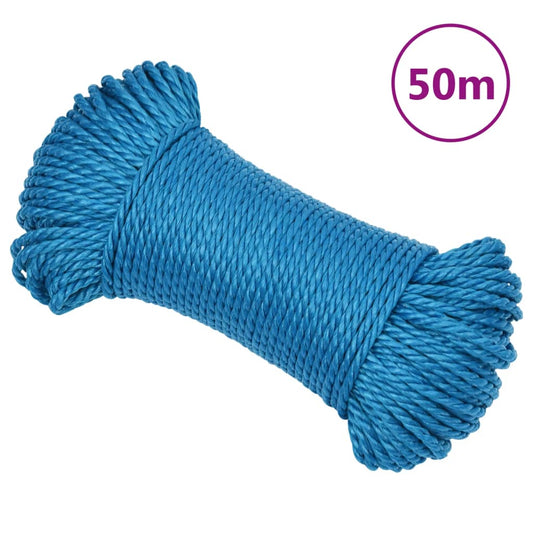 Work Rope Blue 8 mm 50 m Polypropylene