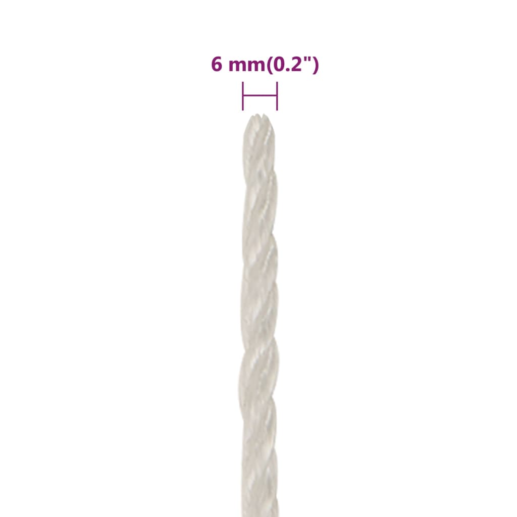Work Rope White 6 mm 50 m Polypropylene