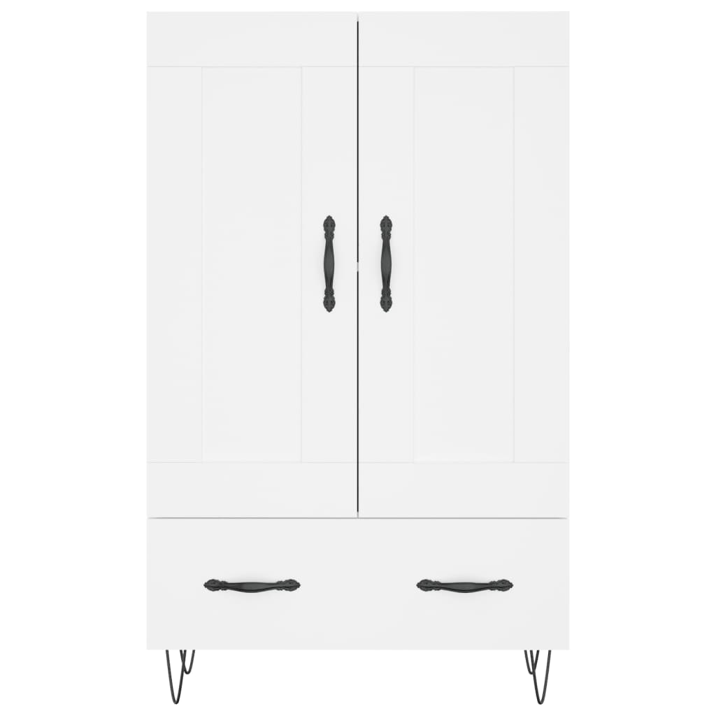 Highboard White 69.5x31x115 cm Engineered Wood