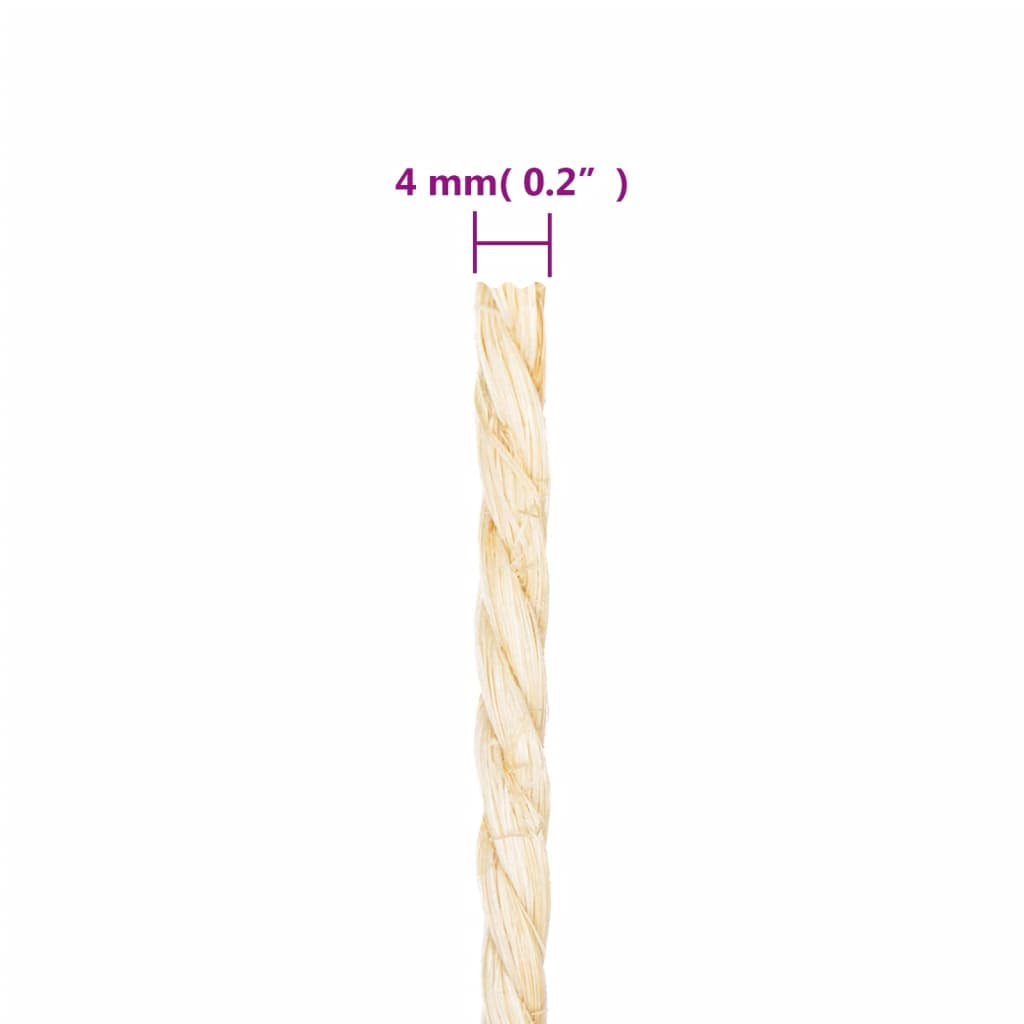Rope 100% Sisal 4 mm 100 m