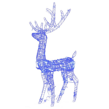 Acrylic Reindeer Christmas Decorations 2 pcs 120 cm Blue
