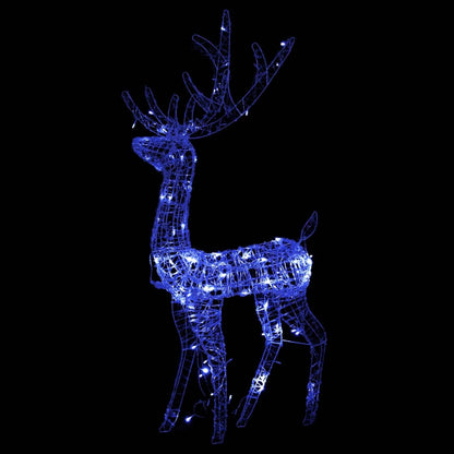 Acrylic Reindeer Christmas Decorations 3 pcs 120 cm Blue