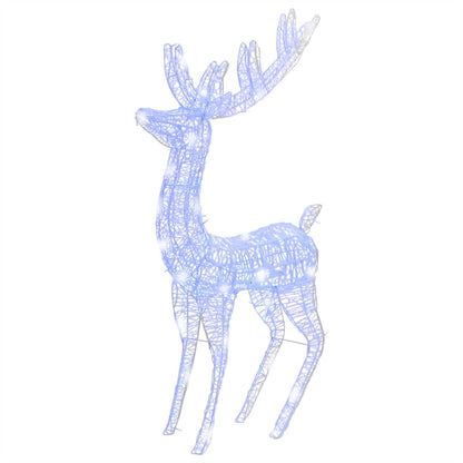 XXL Acrylic Christmas Reindeers 250 LED 2 pcs 180 cm Blue