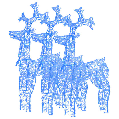 Reindeer Christmas Decorations 3 pcs 60x16x100 cm Acrylic