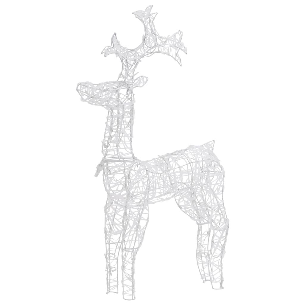 Reindeer Christmas Decorations 2 pcs 60x16x100 cm Acrylic