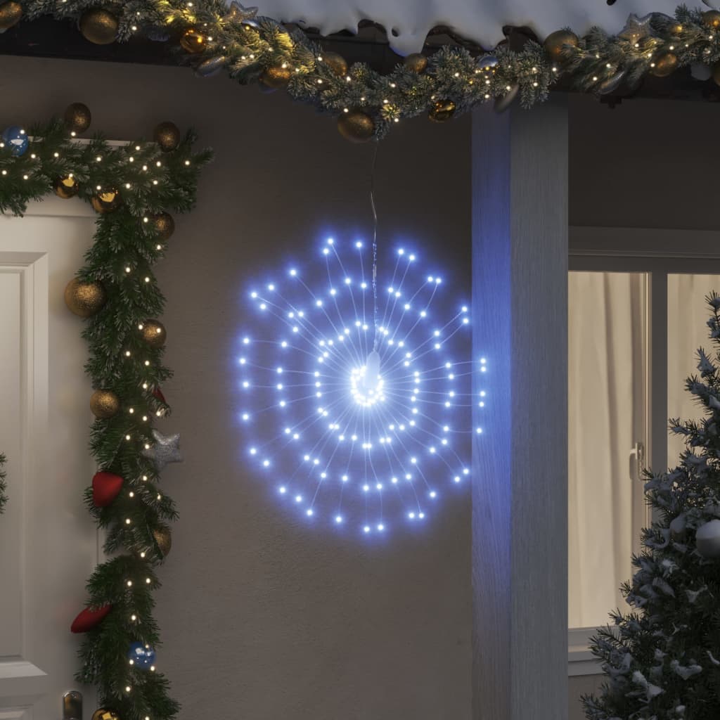 Christmas Starburst Lights 140 LEDs 2 pcs Cold White 17 cm