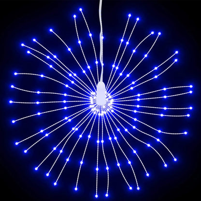Christmas Starburst Lights 140 LEDs 2 pcs Blue 17 cm