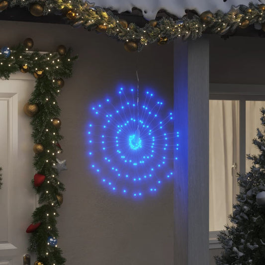 Christmas Starburst Lights 140 LEDs 2 pcs Blue 17 cm