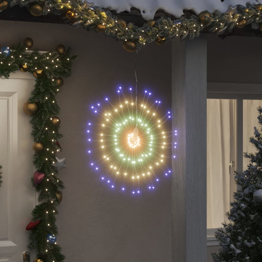 Christmas Starburst Lights 140 LEDs 2 pcs Multicolour 17 cm