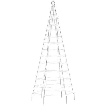 Christmas Tree Light on Flagpole 200 LEDs Cold White 180 cm