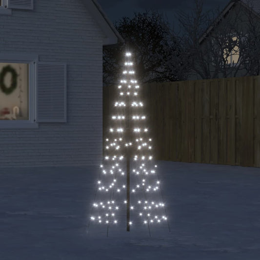 Christmas Tree Light on Flagpole 200 LEDs Cold White 180 cm