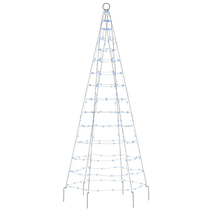 Christmas Tree Light on Flagpole 200 LEDs Blue 180 cm