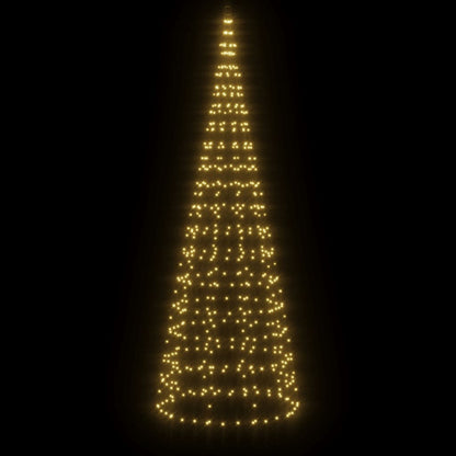 Christmas Tree Light on Flagpole 550 LEDs Warm White 300 cm