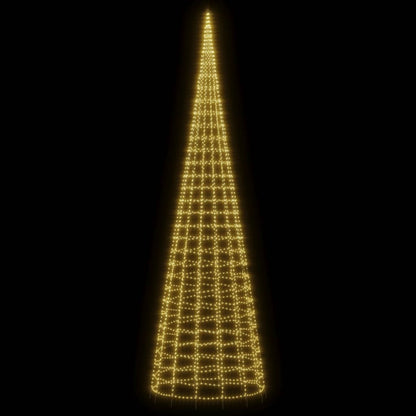 Christmas Tree Light on Flagpole 3000 LEDs Warm White 800 cm