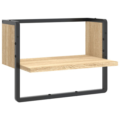 Wall Shelf with Bar Sonoma Oak 40x25x30 cm