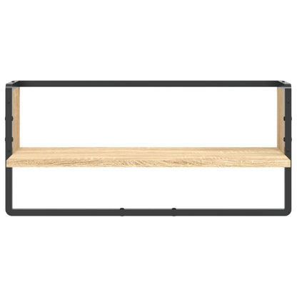 Wall Shelf with Bar Sonoma Oak 65x25x30 cm