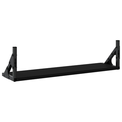 Wall Shelves 2 pcs Black 60x15x15.5 cm