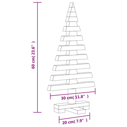 Wooden Christmas Tree for Decoration 60 cm Solid Wood Pine