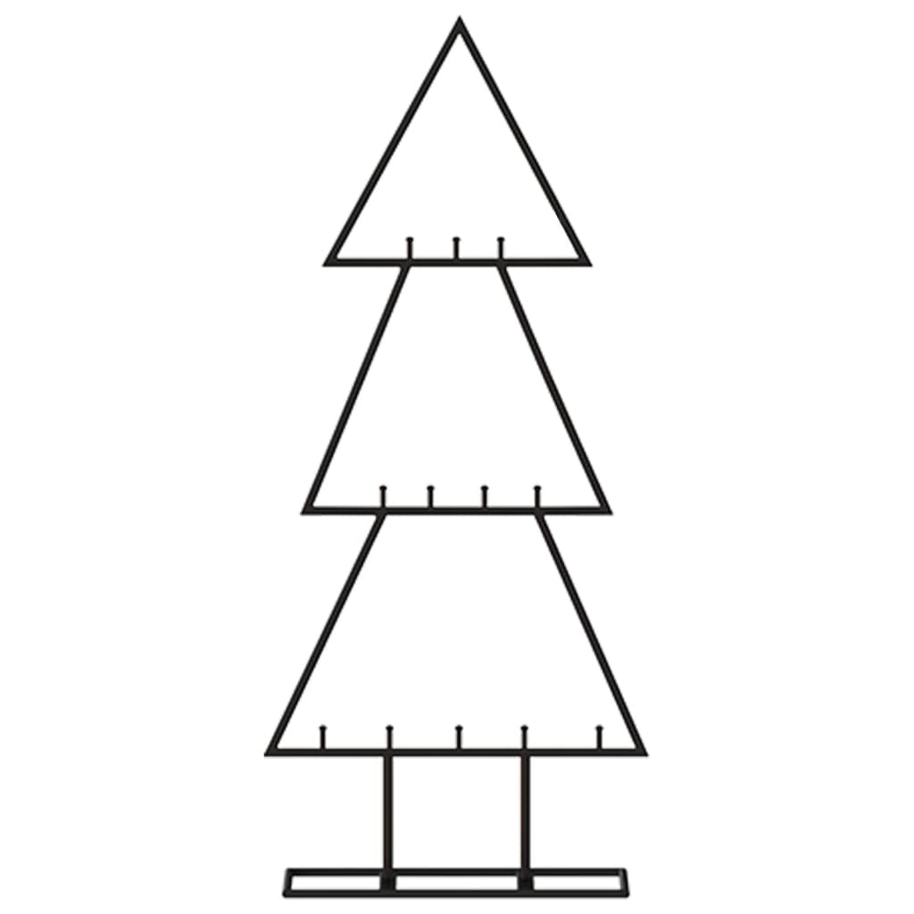 Metal Christmas Tree for Decoration Black 60 cm