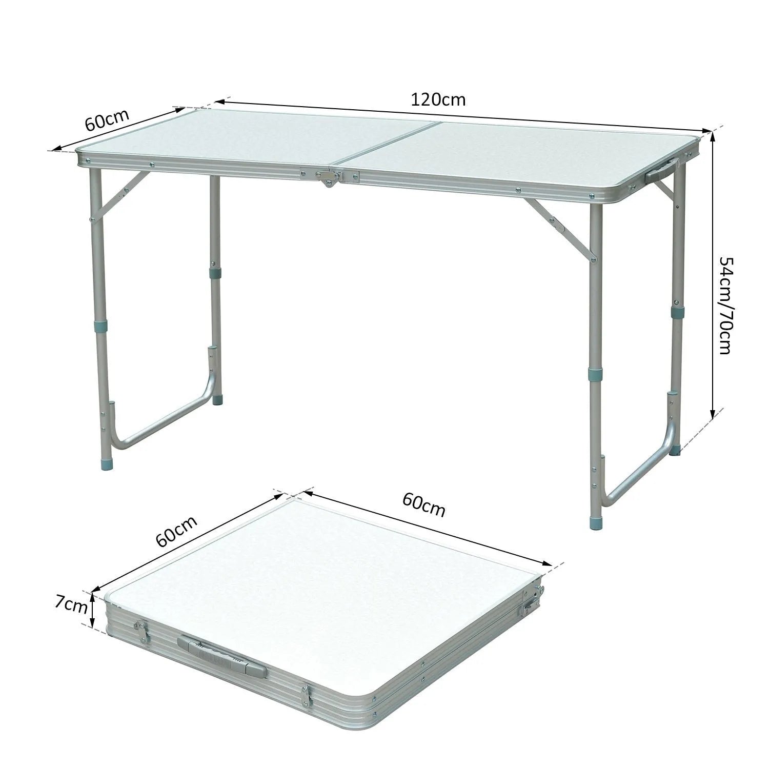 Outsunny Portable Aluminum Foldable Table