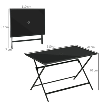 Outsunny Folding Outdoor Dining Table For 6