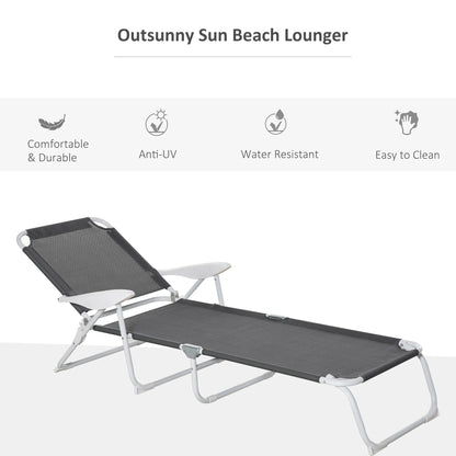 Outsunny Foldable Sun Lounger