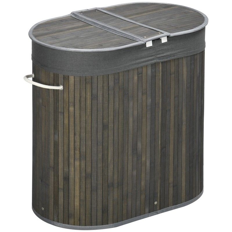 Homcom Bamboo Laundry Basket With Lid