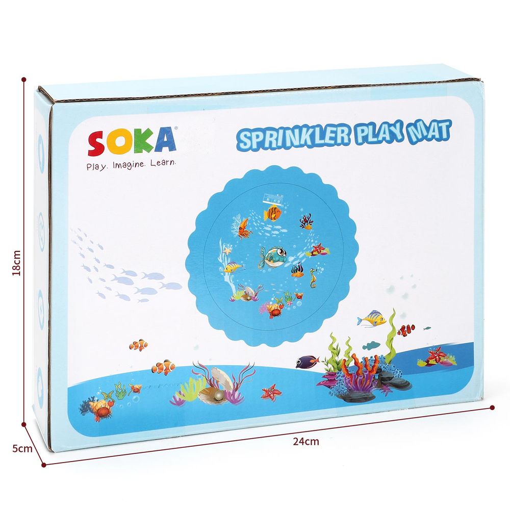 SOKA 168cm Round Inflatable Sprinkler Splash Pad Play Mat Water Summer Toy Kids