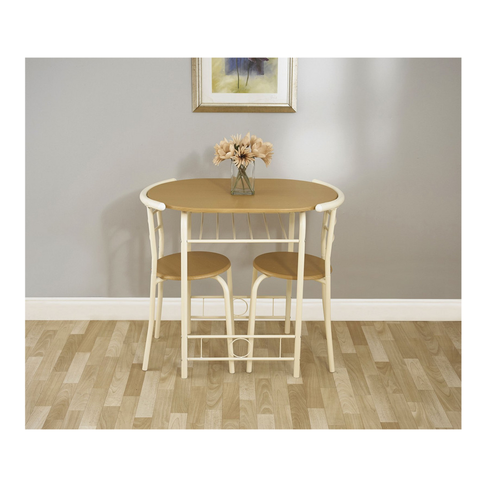 Compact Dining Set - Oak/Buttermilk