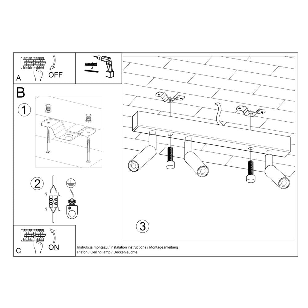 Ceiling lamp steel Eyetech modern Design G9