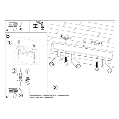 Ceiling lamp steel Eyetech modern Design G9