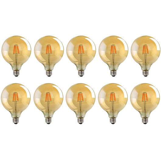 10 Pack E27 LED Edison Dimmable Vintage Amber Glass Warm white 2700K