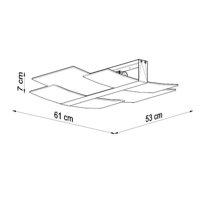 Ceiling lamp steel, glass Celia modern Design E27