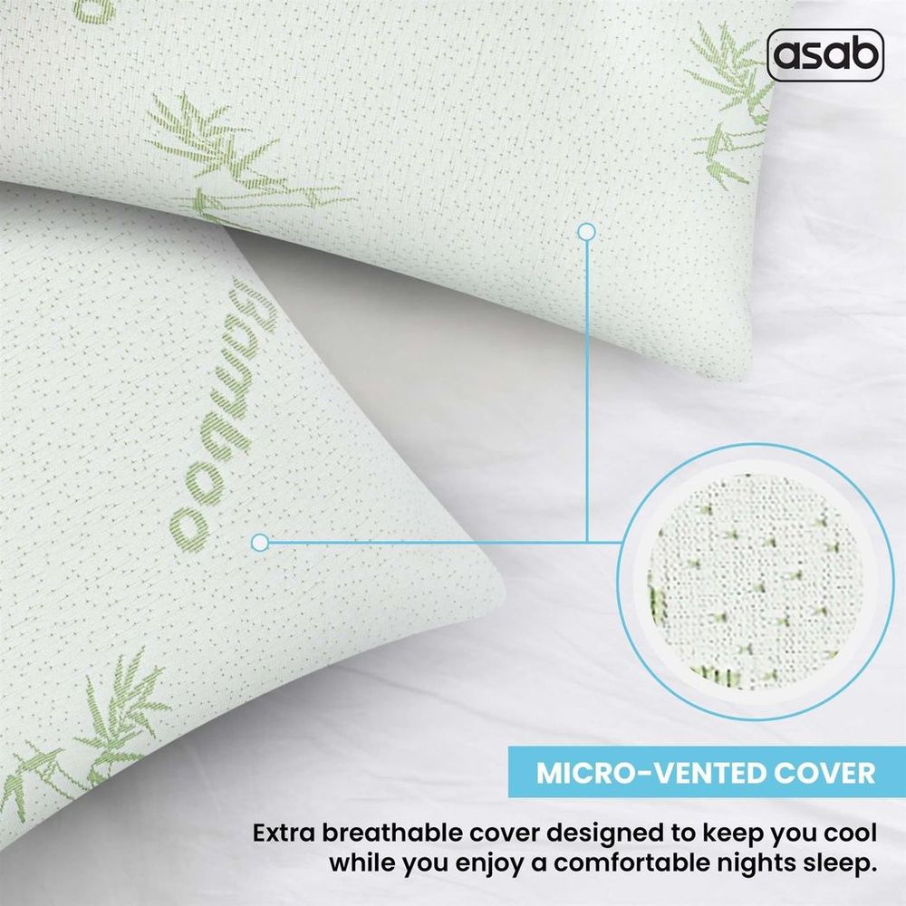 Pack of 4 - Bamboo Memory Foam Pillow AS-61478 BAMBO-10