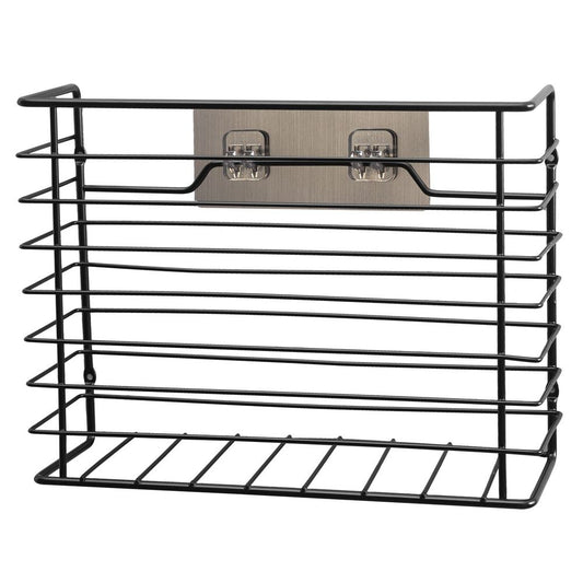 Wall Mounted Kitchen Storage Basket in Black Powder Coating