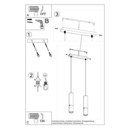 Pendant lamp steel Loopez modern Design GU10