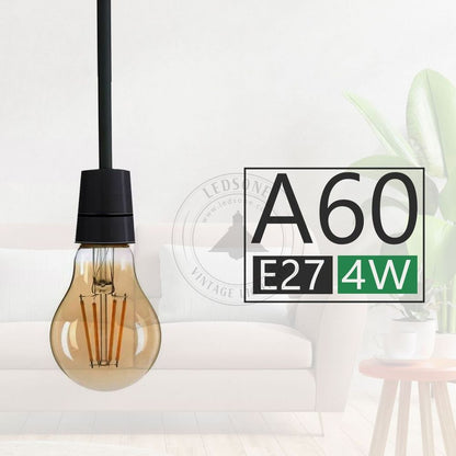 2 Pack E27,B22 LED Edison Dimmable Vintage Amber Glass Warm white 2700K, Cool white 6000K Light Bulbs