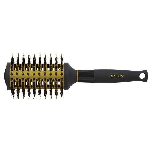 Revlon Ionic Ceramic Smooth Waves Large Round Barrel Blow Dry Hair Brush Nano Anti Bacterial Technology