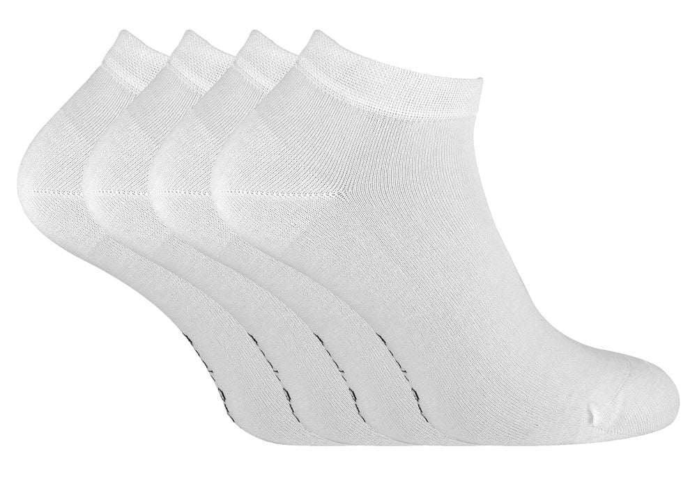 4 PAIRS Ladies Bamboo Trainer Socks - TR2