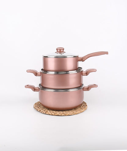 8pc Rose Gold Pan Set