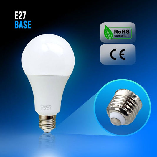 7W E27 Screw LED Light GLS bulbs, Energy Saving Edison  Cool White 6000K non dimmable lights