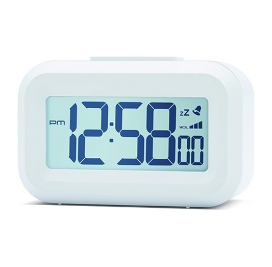 Acttim Kitto Digital 9cm Alarm Clock White - 16232