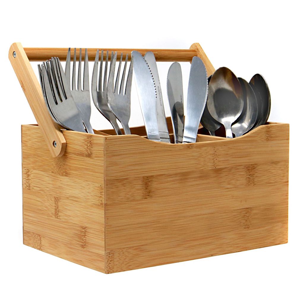 Bamboo Utensil Cutlery Holder | M&W