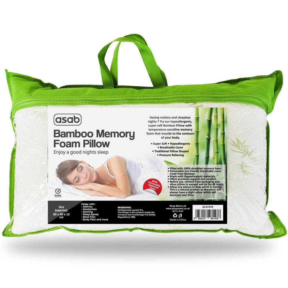 Bamboo Memory Foam Pillow AS-61478