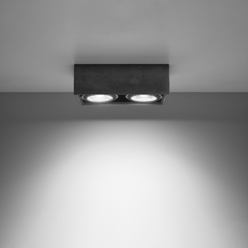 Ceiling lamp concrete Quatro industrial Design GU10