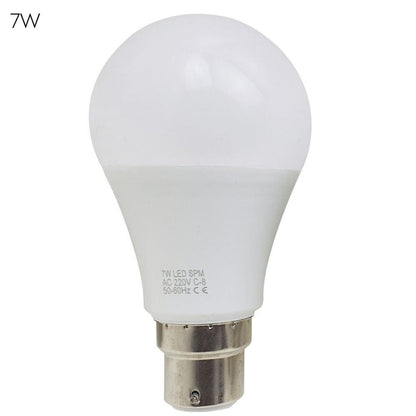 7W B22 Screw LED Light GLS bulbs, Energy Saving Edison  Cool White 6000K non dimmable lights
