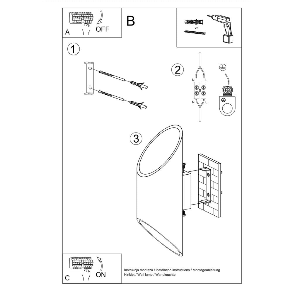 Wall lamp aluminum Penne modern Design G9