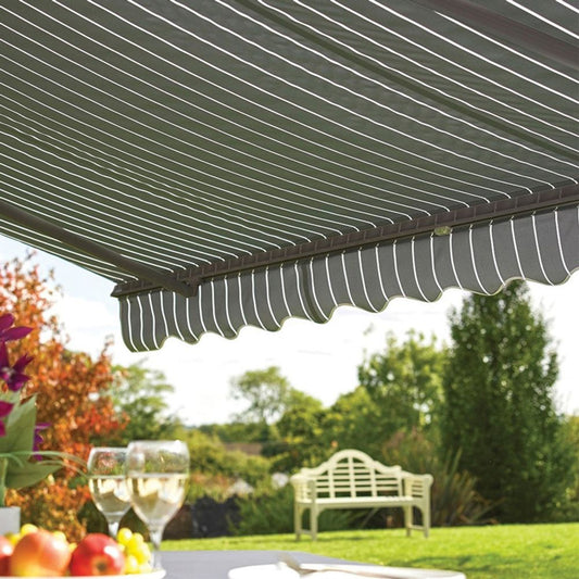 2.5m Berkeley (Grey and White) Awning