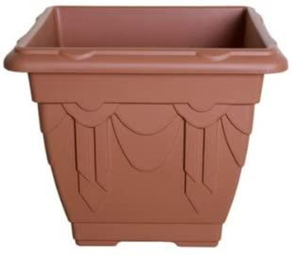 Whitefurze 38cm Square Venetian Flower Planter Pot - Terracotta G020443